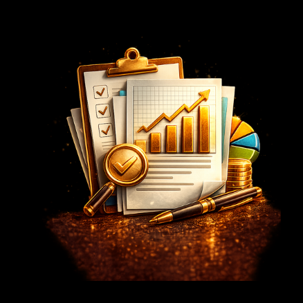 Quarterly reporting icon